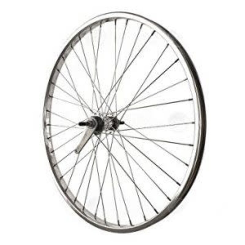 * Coaster, Wheel, 26×1.75/2.125, Silver, Alloy, Single Wall