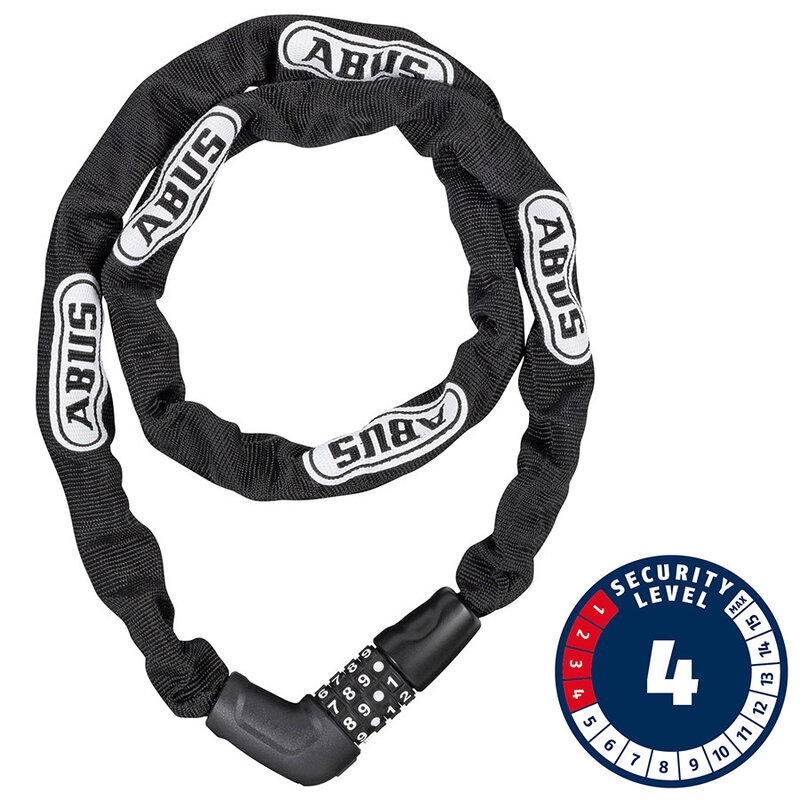 Abus Abus, Steel-O-Chain 5805C Chain with combination lock, 5mm x 75cm (5mm x 2.5'), Black