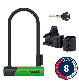 Abus Abus, Ultra 410K, U-Lock, Key, 12mm, 170x230mm, 6.7''x9'', SH34, Green