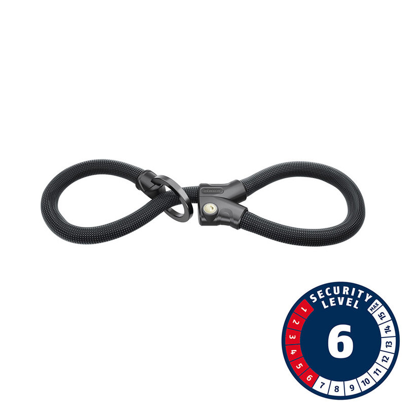 Abus Abus, Infinity Loop Plus 1806K, Chain Lock, Key, 6mm, 140cm, 4.6', Black