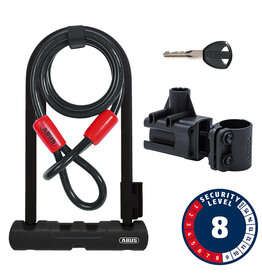 Abus Abus, Ultra 410K + Cobra, U-Lock, Key, 12mm, 170x230mm, 6.7''x9'', Black