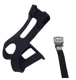 Evo EVO, Double toe-clips, Nylon straps, Black, Large