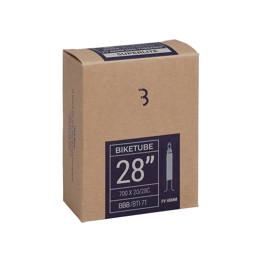 BBB Cycling BBB Cycling, Tube, Presta, Length: 48mm, 700C, 20-28C
