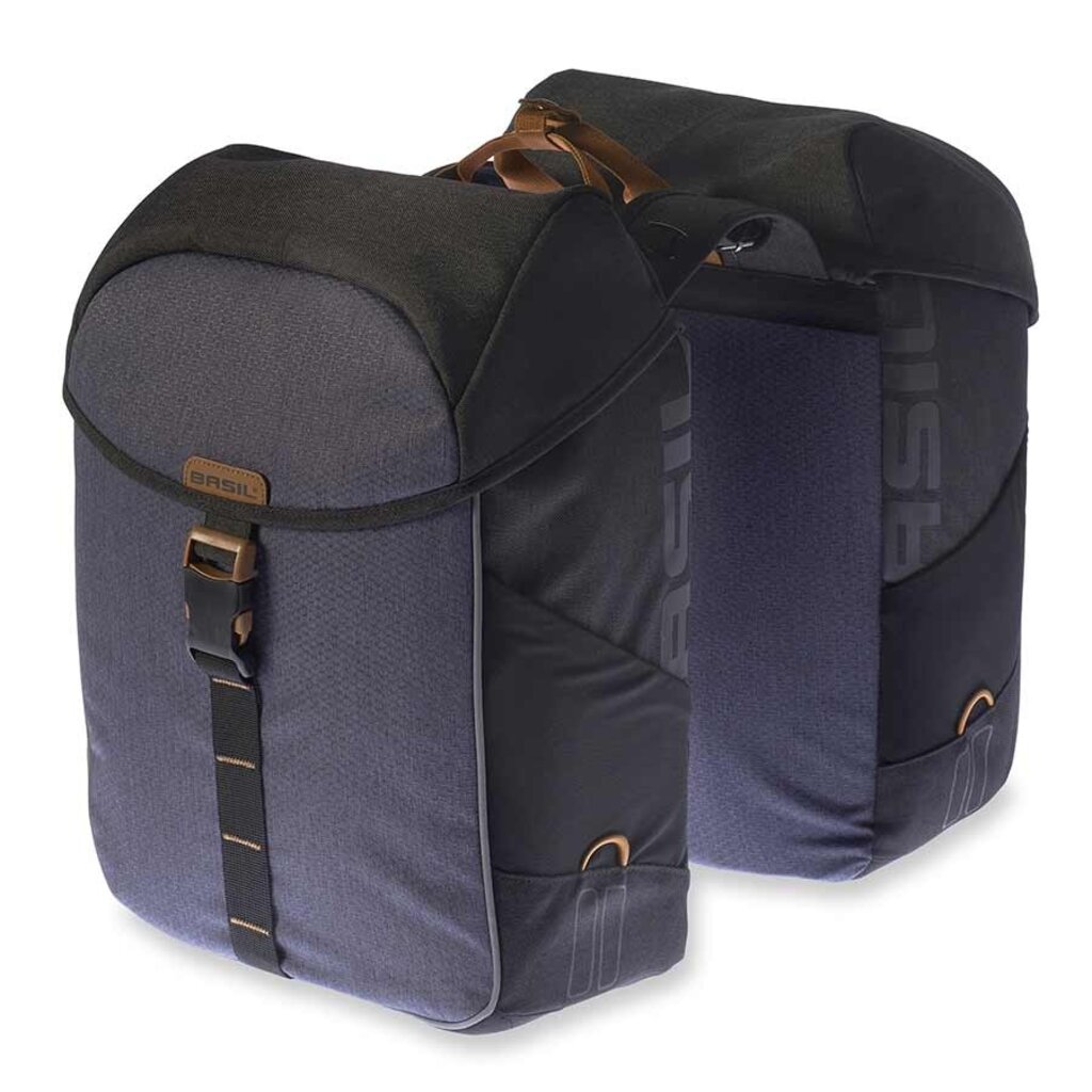BASIL Basil, Miles Double Bag, Pannier, 34L, Black