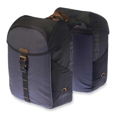 BASIL Basil, Miles Double Bag, Pannier, 34L, Black