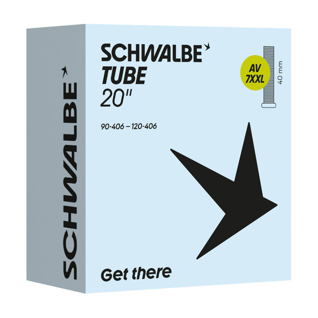 Schwalbe (Discontinued) Schwalbe, Schrader, Tube, Schrader, Length: 40mm, 20'', 3.50-4.70
