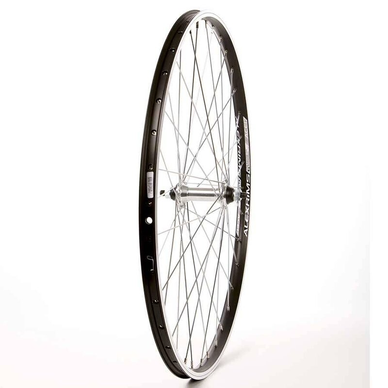 Handbuilt Wheels * Front, 26'', Wheel, Alex ACE-17, Black, FM-21Silver, 36 Steel Spokes, Bolt-on axle, rim brake