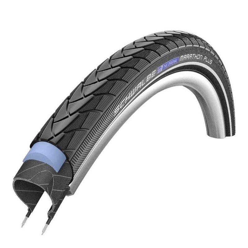 Schwalbe Marathon Plus, 700x32C, Schwalbe, Wire, Endurance, SmartGuard, Reflex, 67TPI, 65-95PSI, 810g, Black
