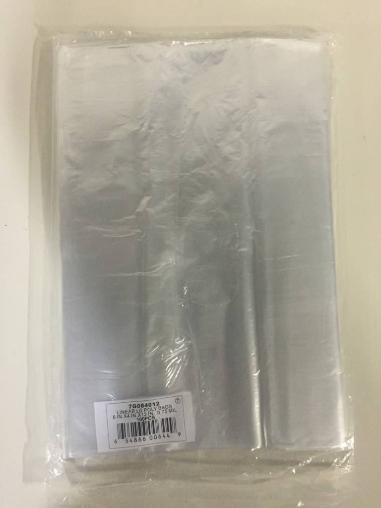 Bags 8x4x12 Poly Bag Ice Bucket Liner 7mil 100ct