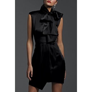 Sen Sleeveless Dress with Tie Neck