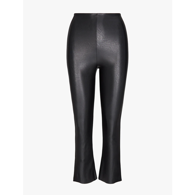 Faux Leather Cropped Flare