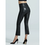 Faux Leather Cropped Flare