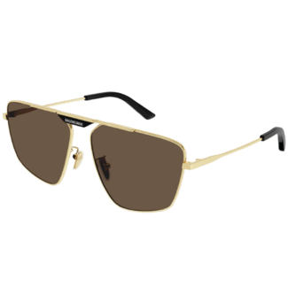 Balenciaga Balenciaga Gold Metal Frame Sunglasses