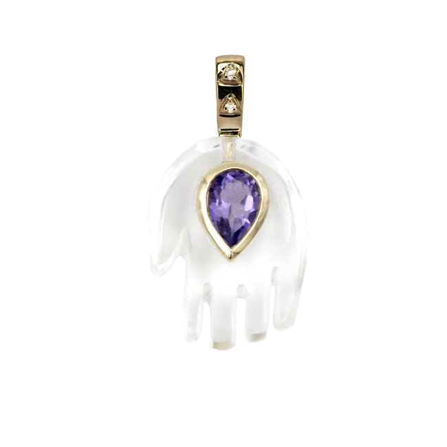 Van Den Abeele Crystal Hand Pendant