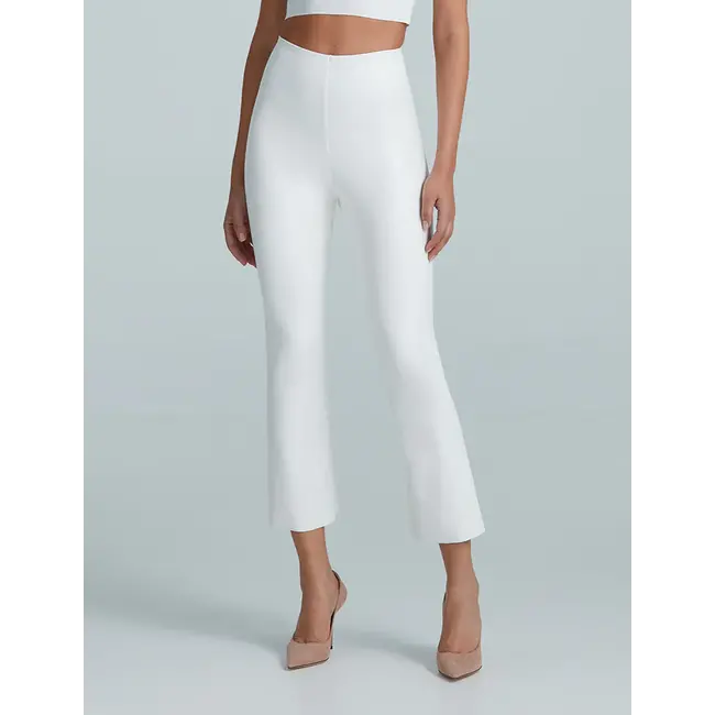 Faux Leather Cropped Flare