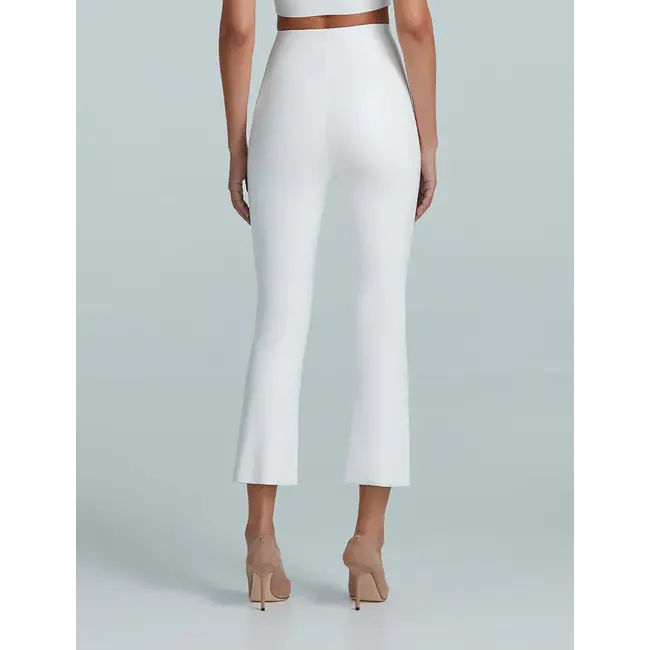 Faux Leather Cropped Flare