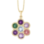Hazel Flower Pendant With Mixed Semi-Precious (Charley)