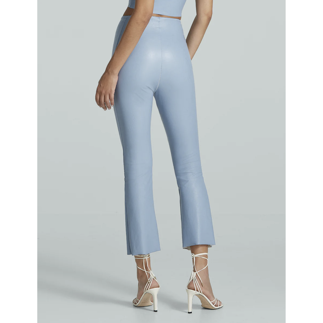Faux Leather Cropped Flare