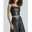 Faux Leather Cami Crop Top