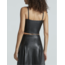 Faux Leather Cami Crop Top