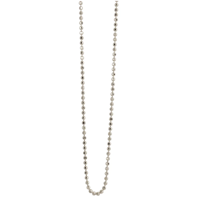 14K White Gold 1.0MM Diamond Cut Ball Chain