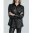 Lightweight Faux Leather Oversized Button Down