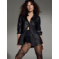 Lightweight Faux Leather Oversized Button Down