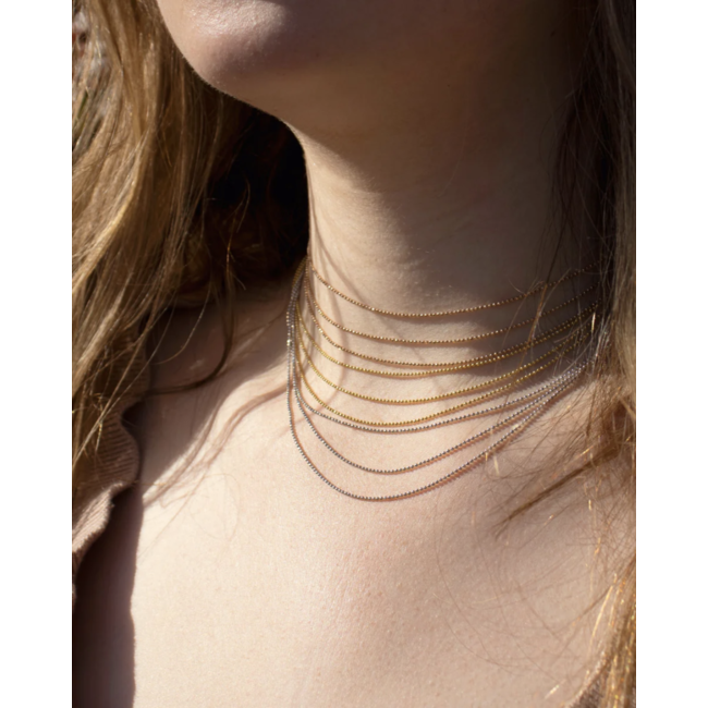 14K Gold Three Tiered Choker