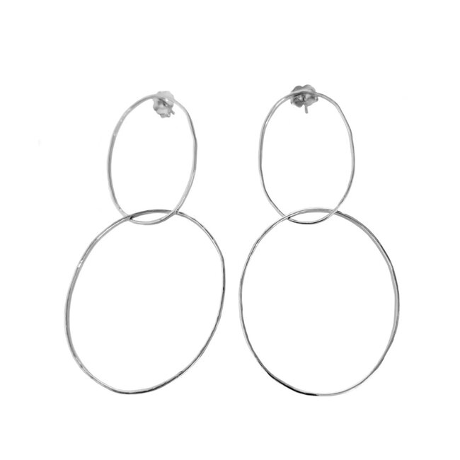 Oreo 14K Gold Double Hoop Earrings