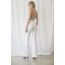 High Waist Belted Flare Jean