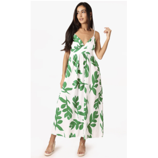 BeSpoke Green Print Maxi Dress