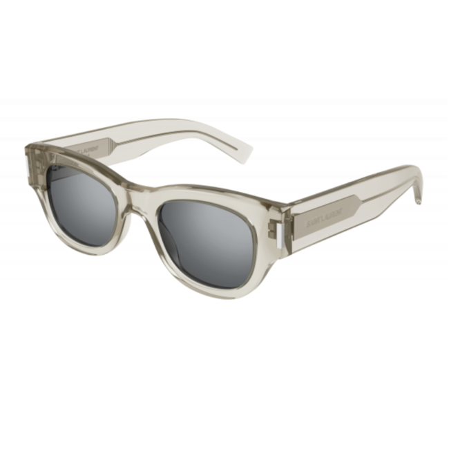 Saint Laurent Smoke Frame Reflective Lens Sunglasses