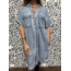 Short Sleeve Front Button Down Dress