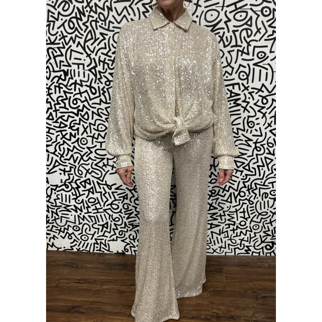 High Waisted Sequin Pant