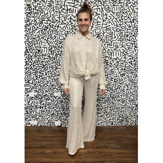 SeeSaw Private Label Sequin Button Down