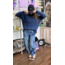 SeeSaw Private Label Shadow Patch Slouchy Curved Leg Jean