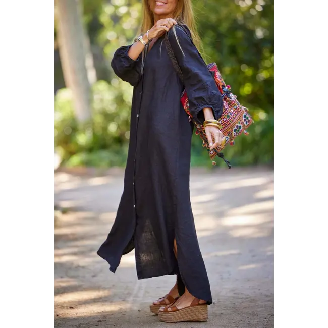 V Neck Balloon Dress