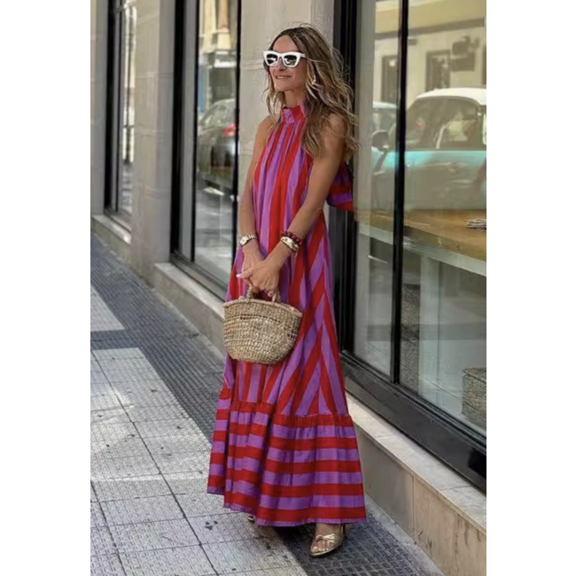 Halter Printed Maxi Dress