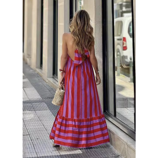Halter Printed Maxi Dress