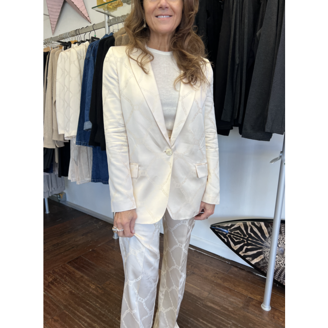 Blazer with Jacquard Oval T