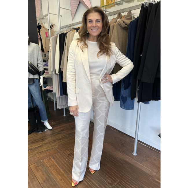 Blazer with Jacquard Oval T