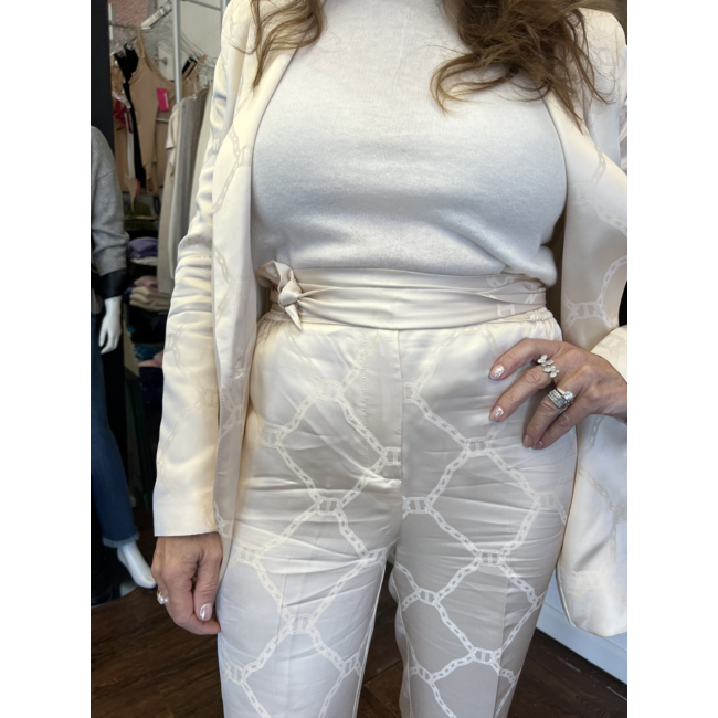Trousers with Jacquard Oval T