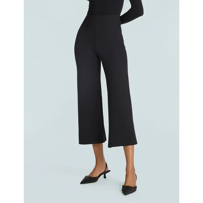 Neoprene Cropped Wide Leg Pant