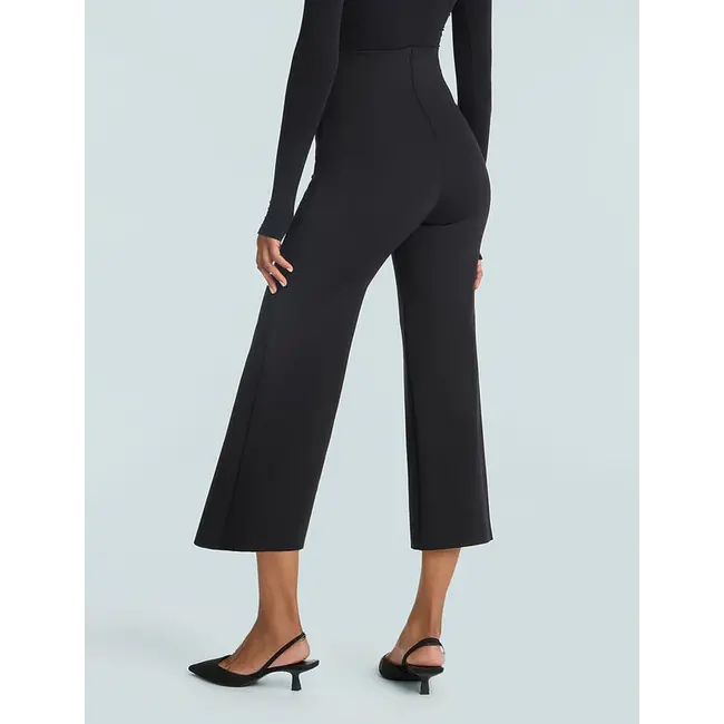 Neoprene Cropped Wide Leg Pant