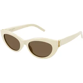 Saint Laurent Cateye Ivory Brown Sunglasses