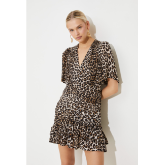 SUNCOO Short Leopard Print Dress