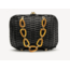 Hen Bag Peony Wicker Chain Black