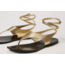 Flat leather thong sandals