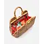 Buzzy Basket Peony Wicker w Bamboo Handle