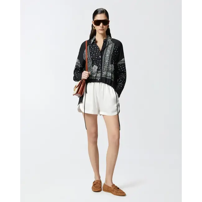 Asymmetrical Shirt with Bandana Print